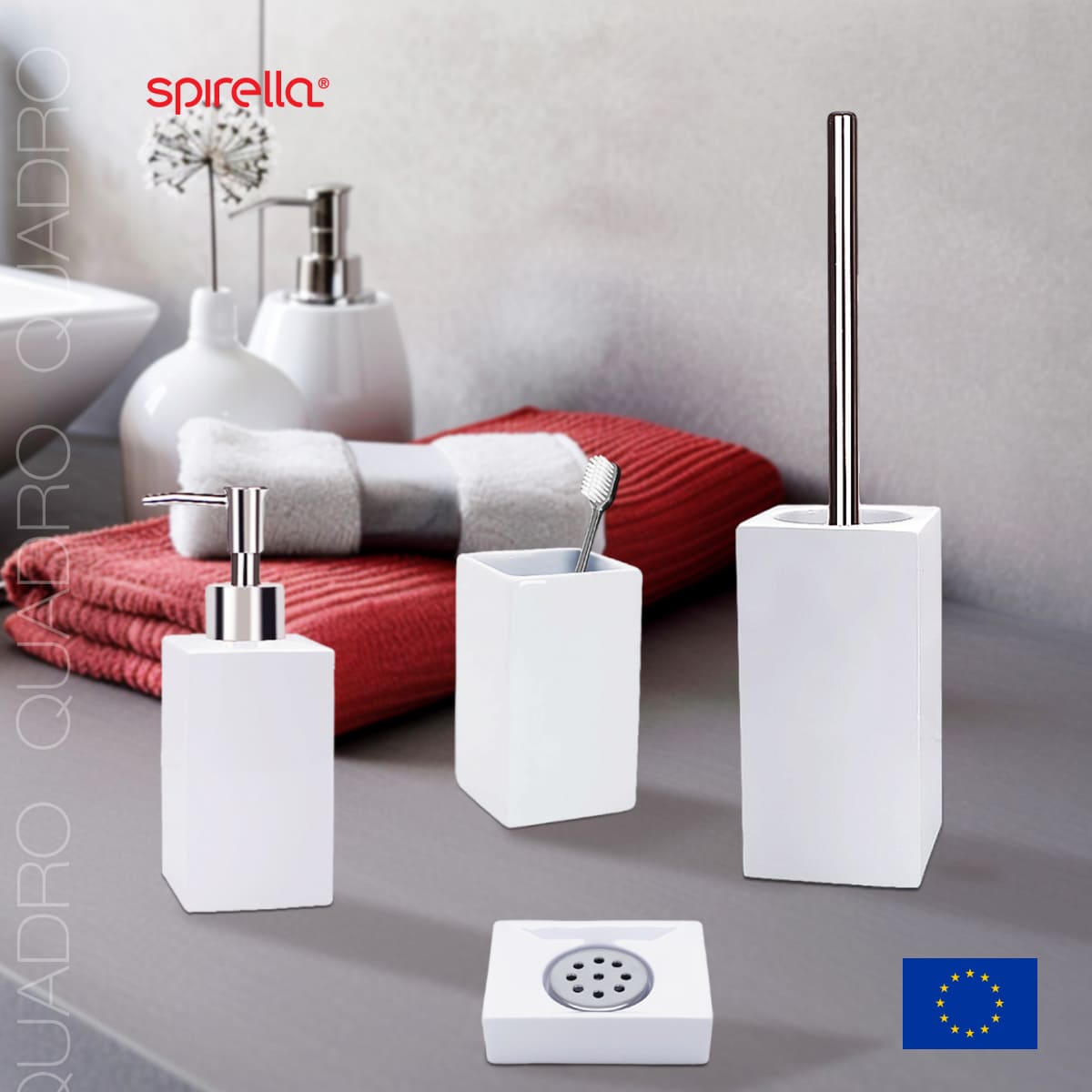 Дозатор для жидкого мыла Spirella Quadro, белый