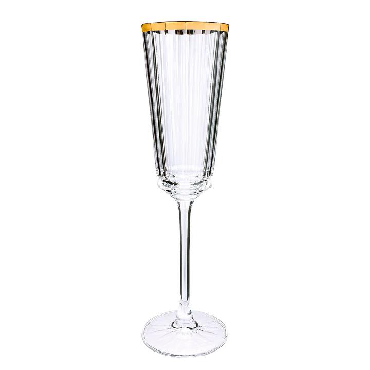 Набор бокалов для шампанского Cristal d`Arques Macassar gold 170мл, 6шт