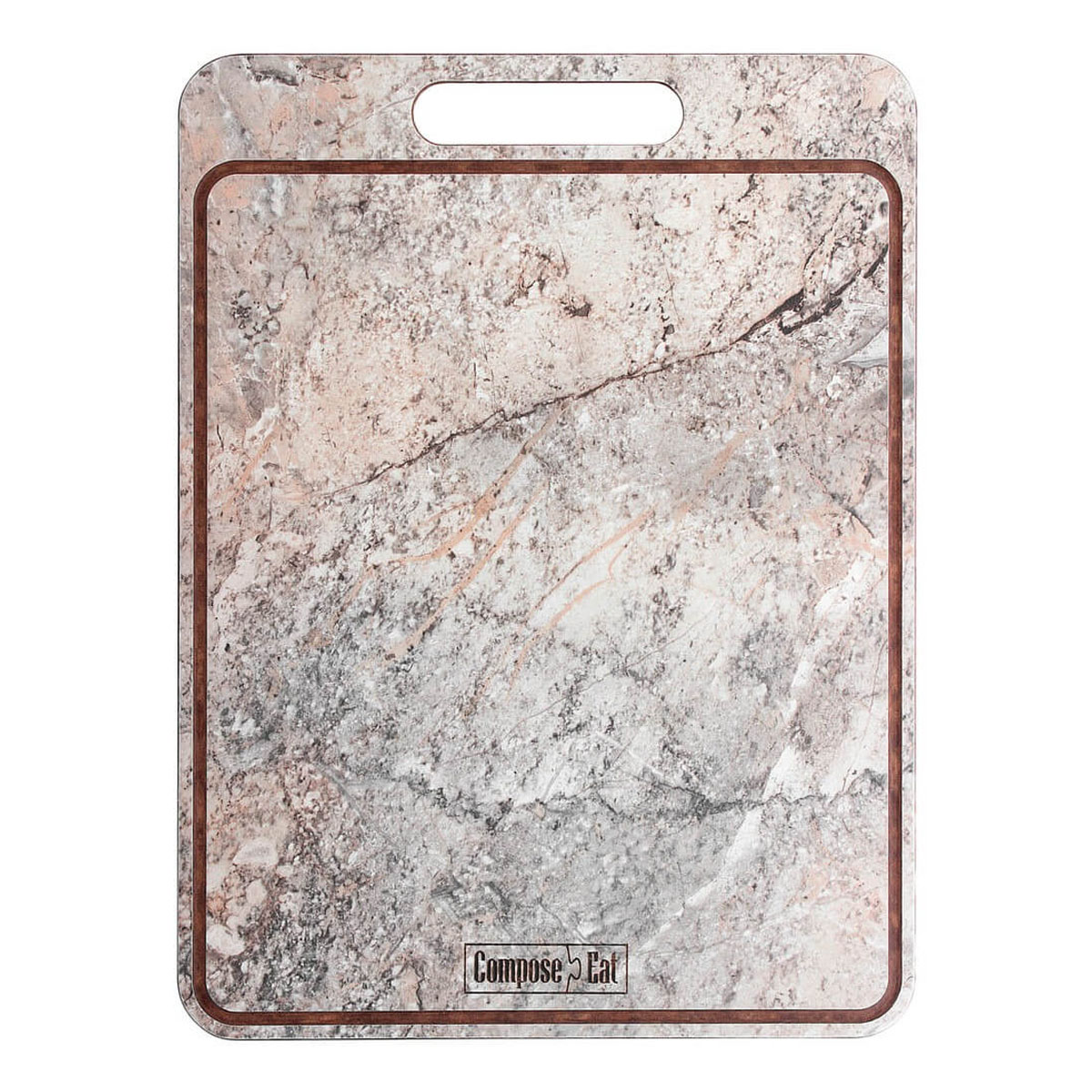 Доска разделочная с желобом ComposeEat Everyday 29x20см, мрамор серый