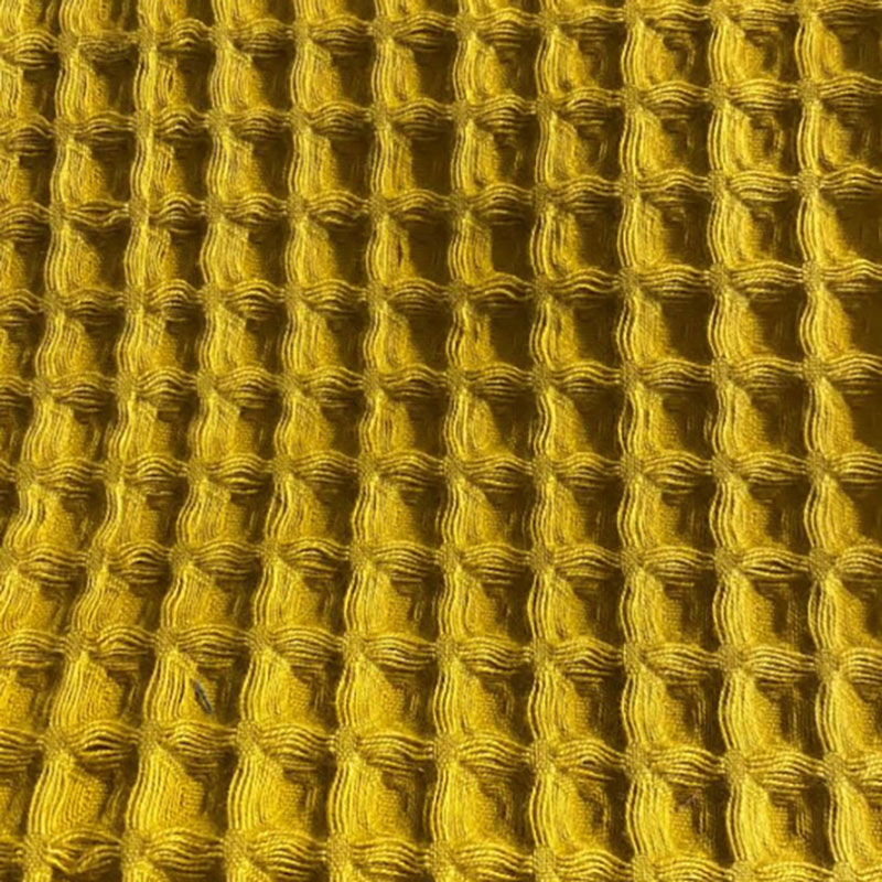 Полотенце вафельное Вотекс Бохо 44x90см, горчица