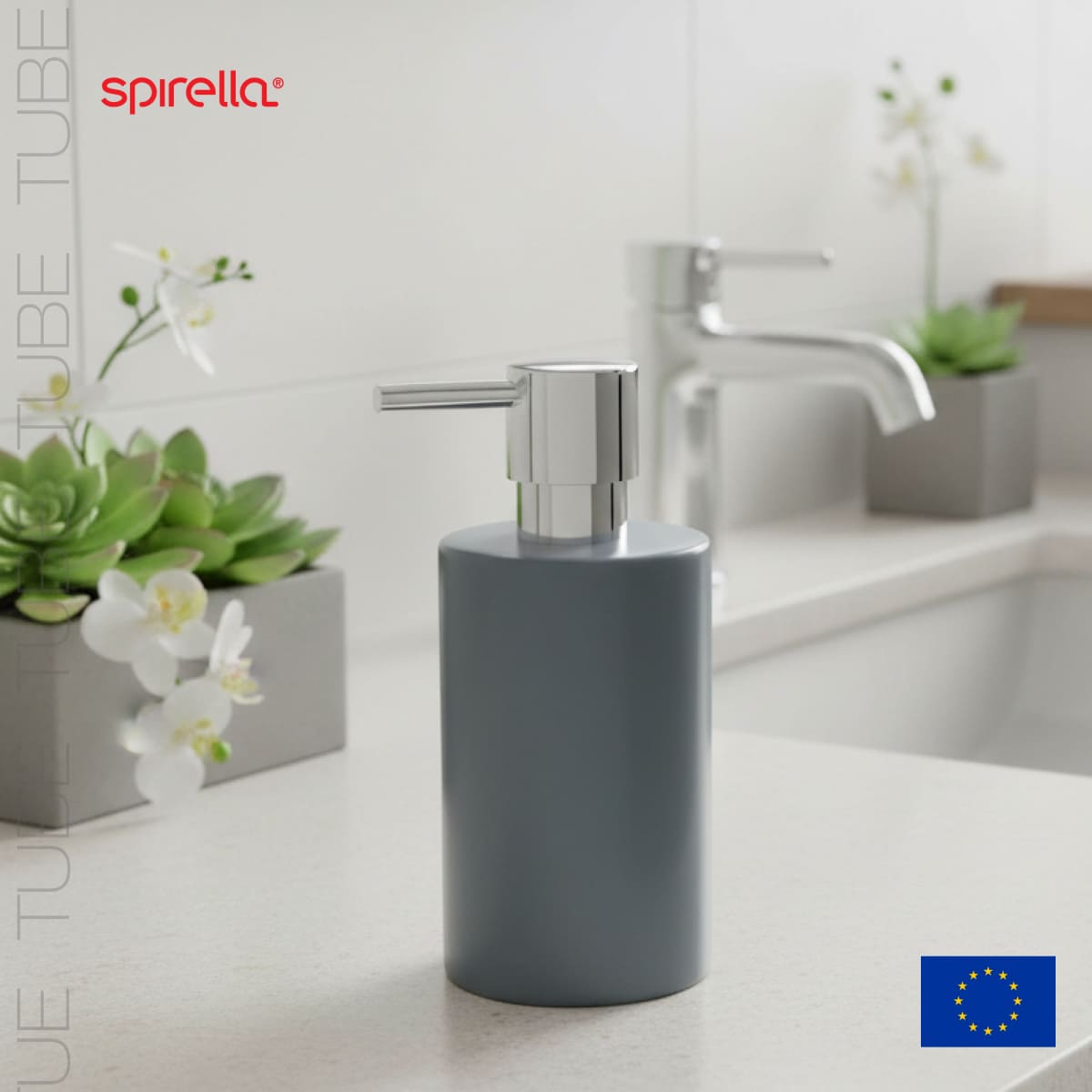 Дозатор для жидкого мыла Spirella Tube, серый
