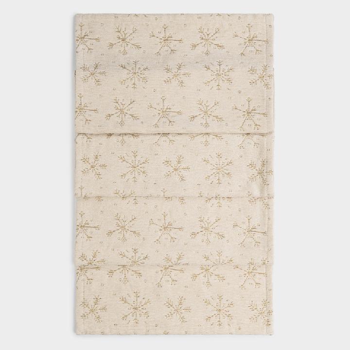 Дорожка настольная Anna Lafarg Golden Snow Снежинки