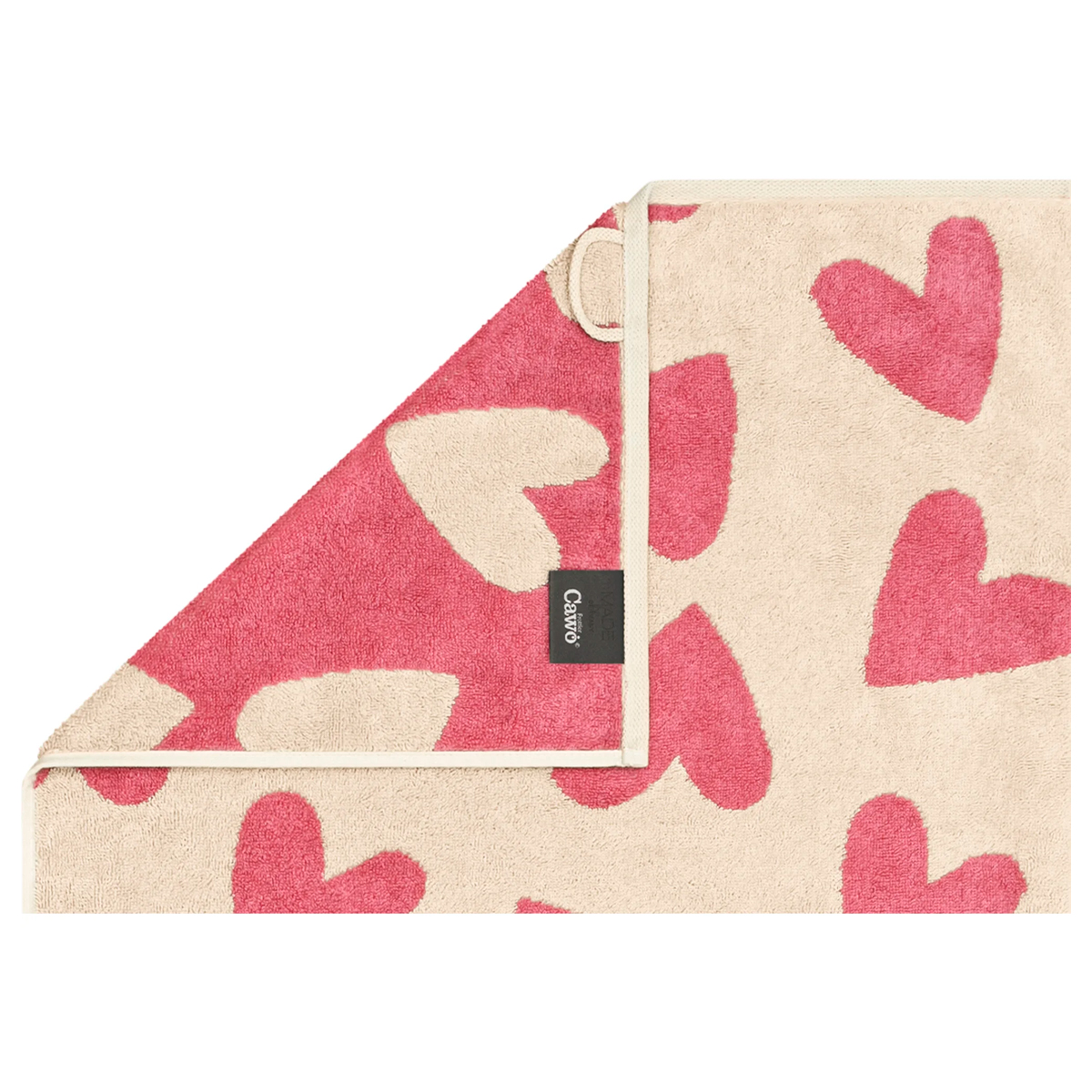Полотенце Cawo Heart Beats 30x50см, цвет красно-фиолетовый