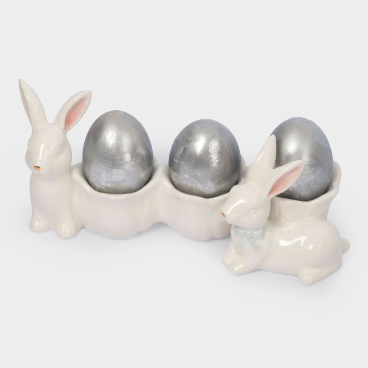 Блюдо пасхальное Anna Lafarg Пасха Золотая Кролики с цветами