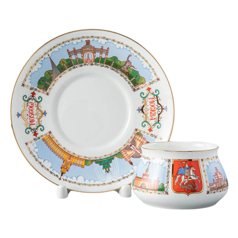 Пара чайная Императорский фарфоровый завод Павильоны ВДНХ