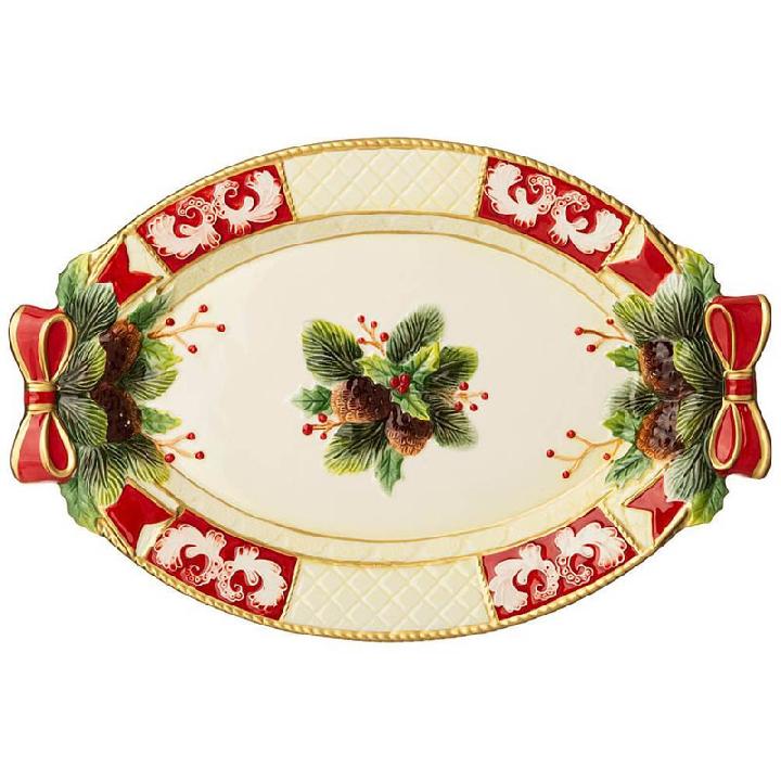 Блюдо овальное Lefard Celebration Елка