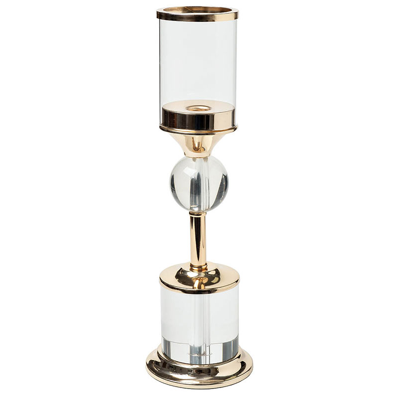 Подсвечник Garda Decor 11х11х39см, цвет золото