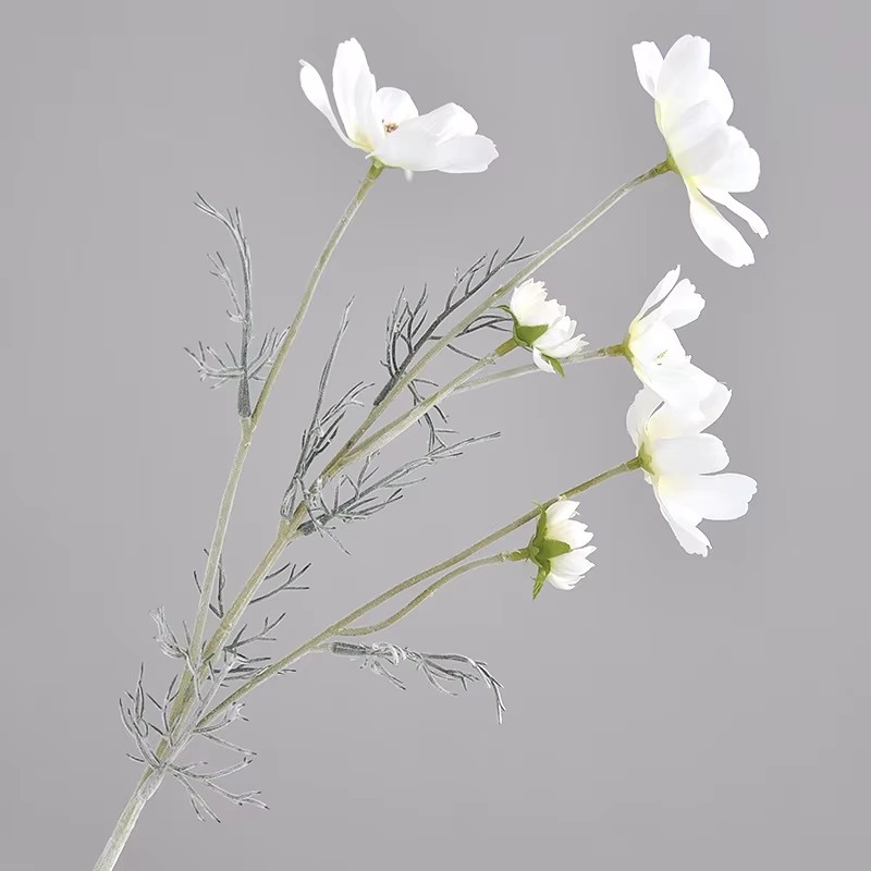 Цветы искусственные FloDecor Космея белая 60см