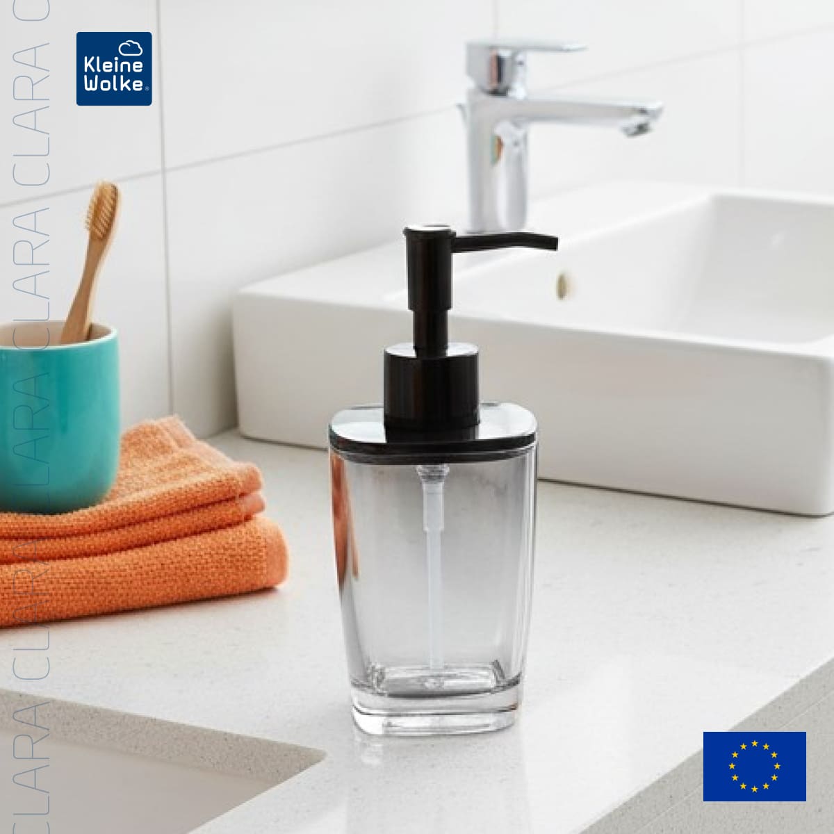 Дозатор для жидкого мыла Kleine Wolke Clara, черный