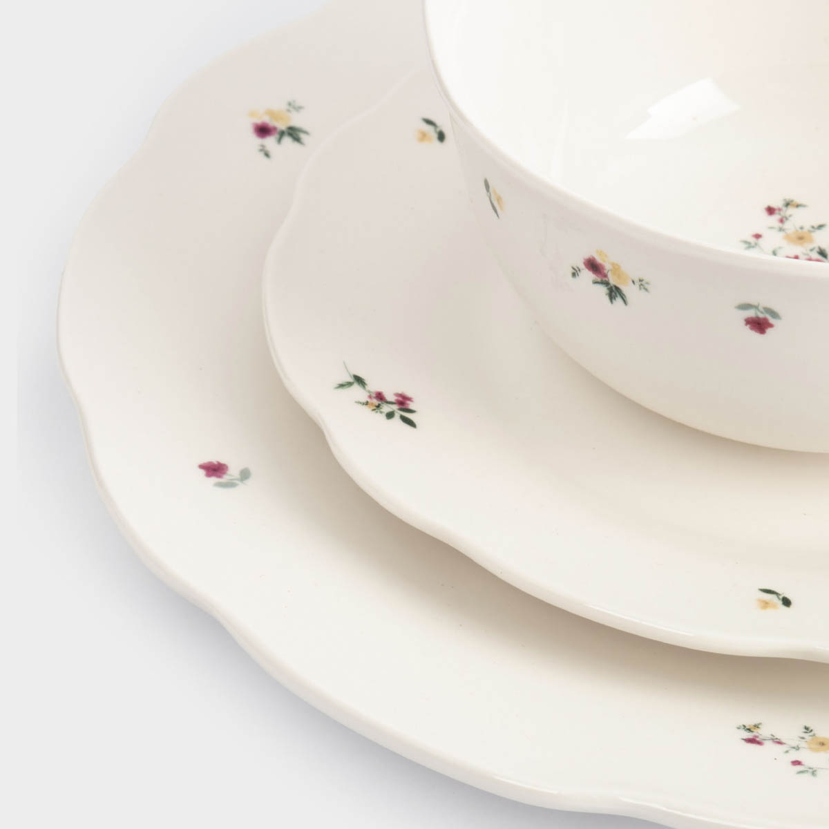 Сервиз обеденный Anna Lafarg Сиреневое Утро 18 предметов на 6 персон