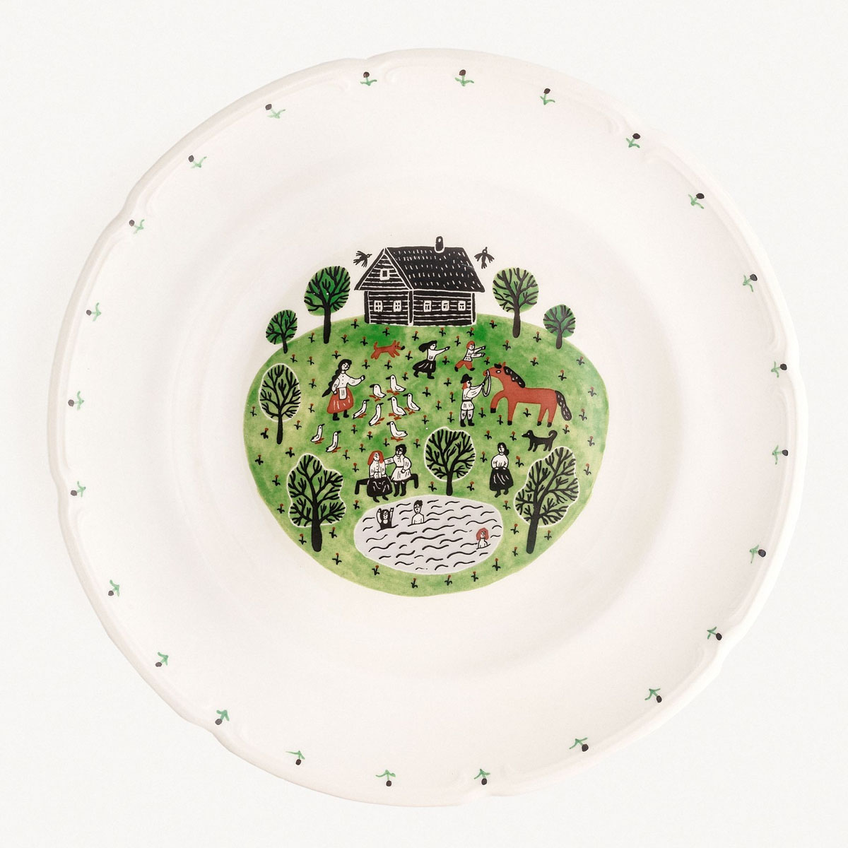 Тарелка суповая Дымов Керамика Огород Уткина Деревня