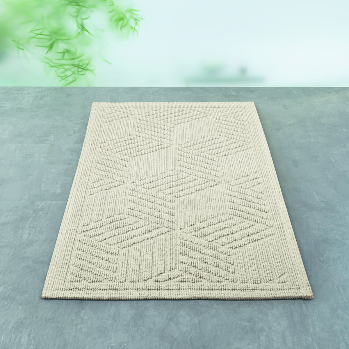 Коврик для ванной 50x80см Spirella CUBO, цвет бежевый