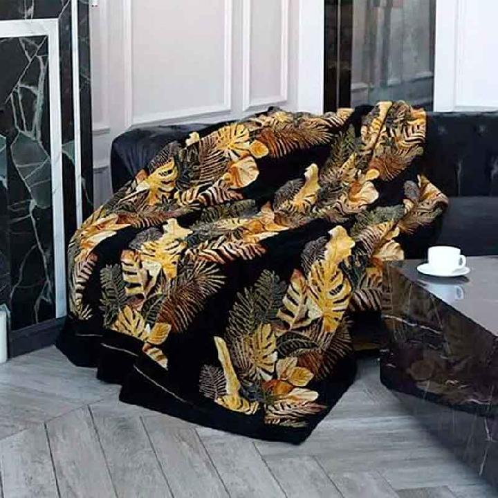 Плед Feiler Exotika Gold 150x230см, черный