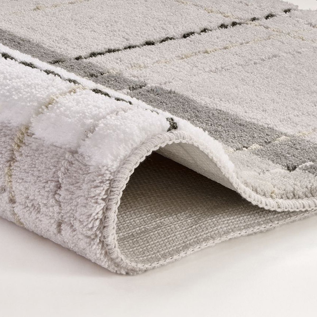 Коврик для ванной комнаты Kleine Wolke Kara 70x120см, цвет светло-серый