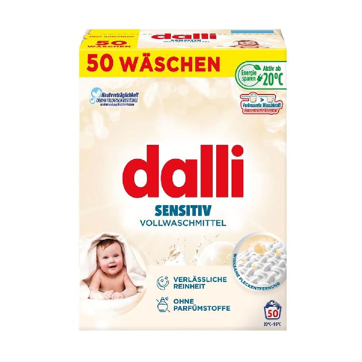 Концентрированный стиральный порошок Dalli Sensitiv для стирки детского белья 2,5кг