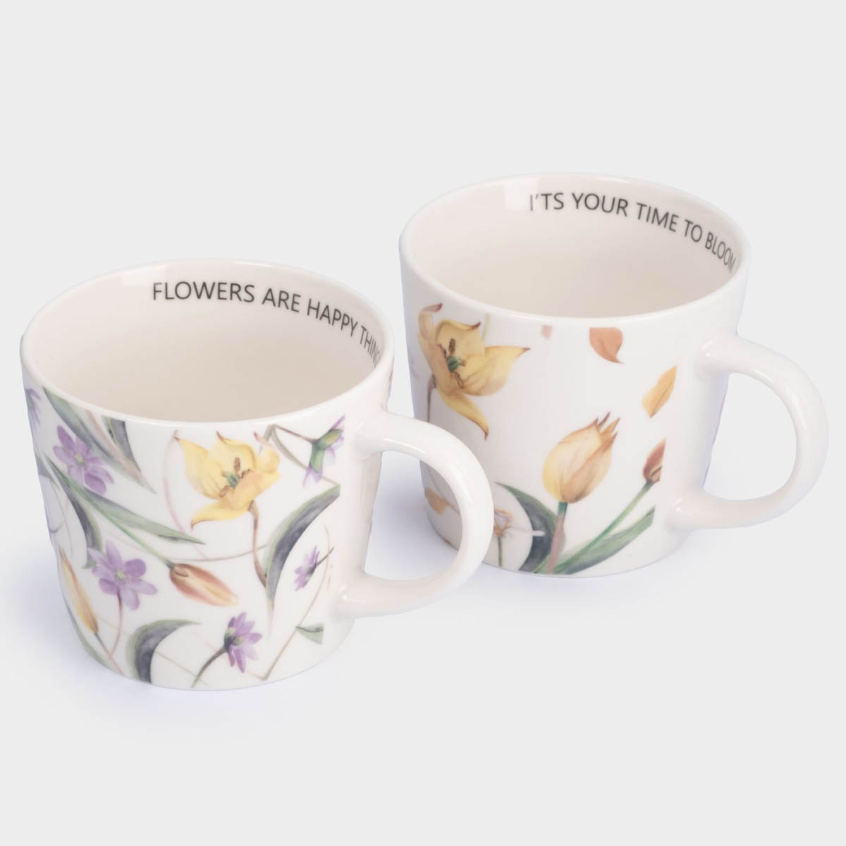 Набор кружек Anna Lafarg Лимоны Летящие цветы, 2шт