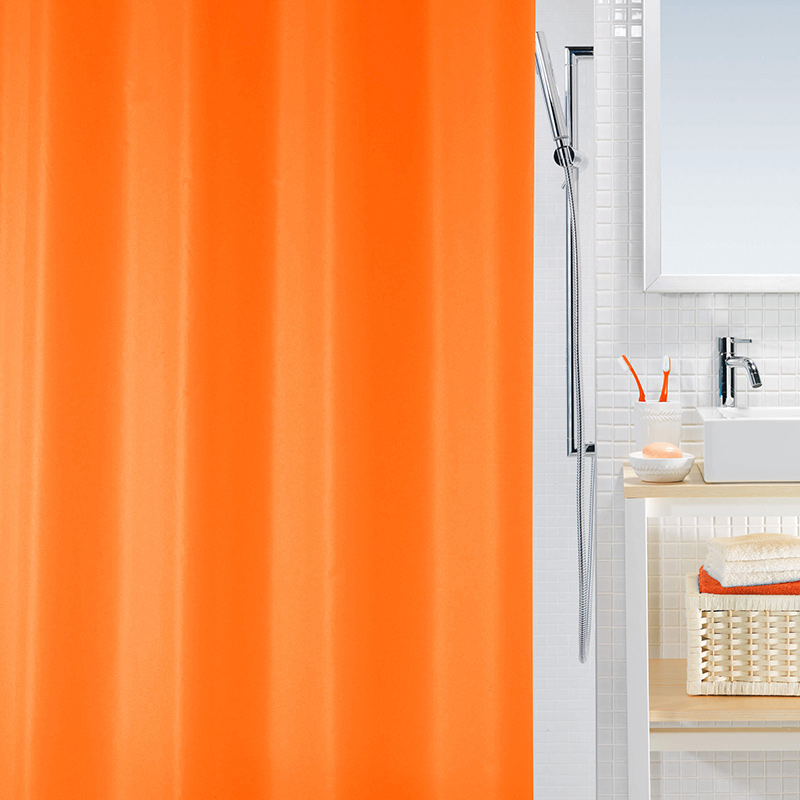 Штора для ванной комнаты, 180x200см, Spirella Alea, цвет: оранжевый