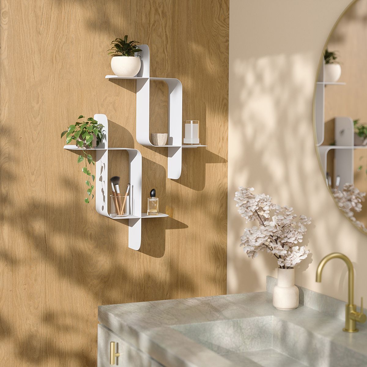Набор полок настенных Umbra Montage 2шт, белый