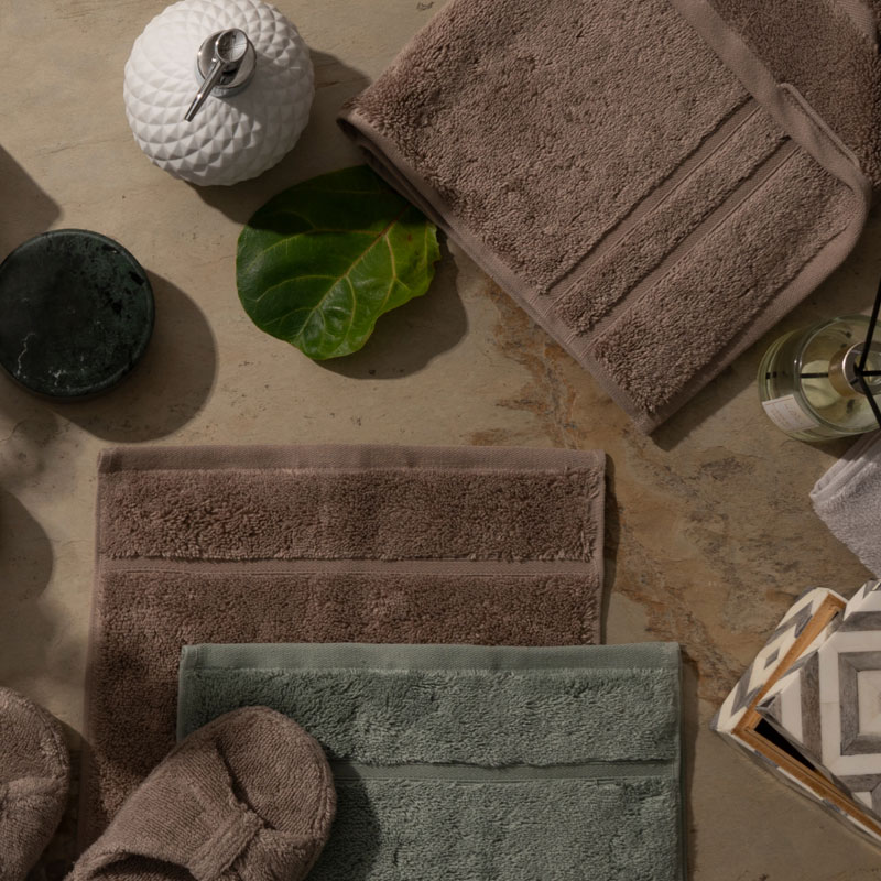 Полотенце махровое Pappel Cirrus/S 30x50, хаки