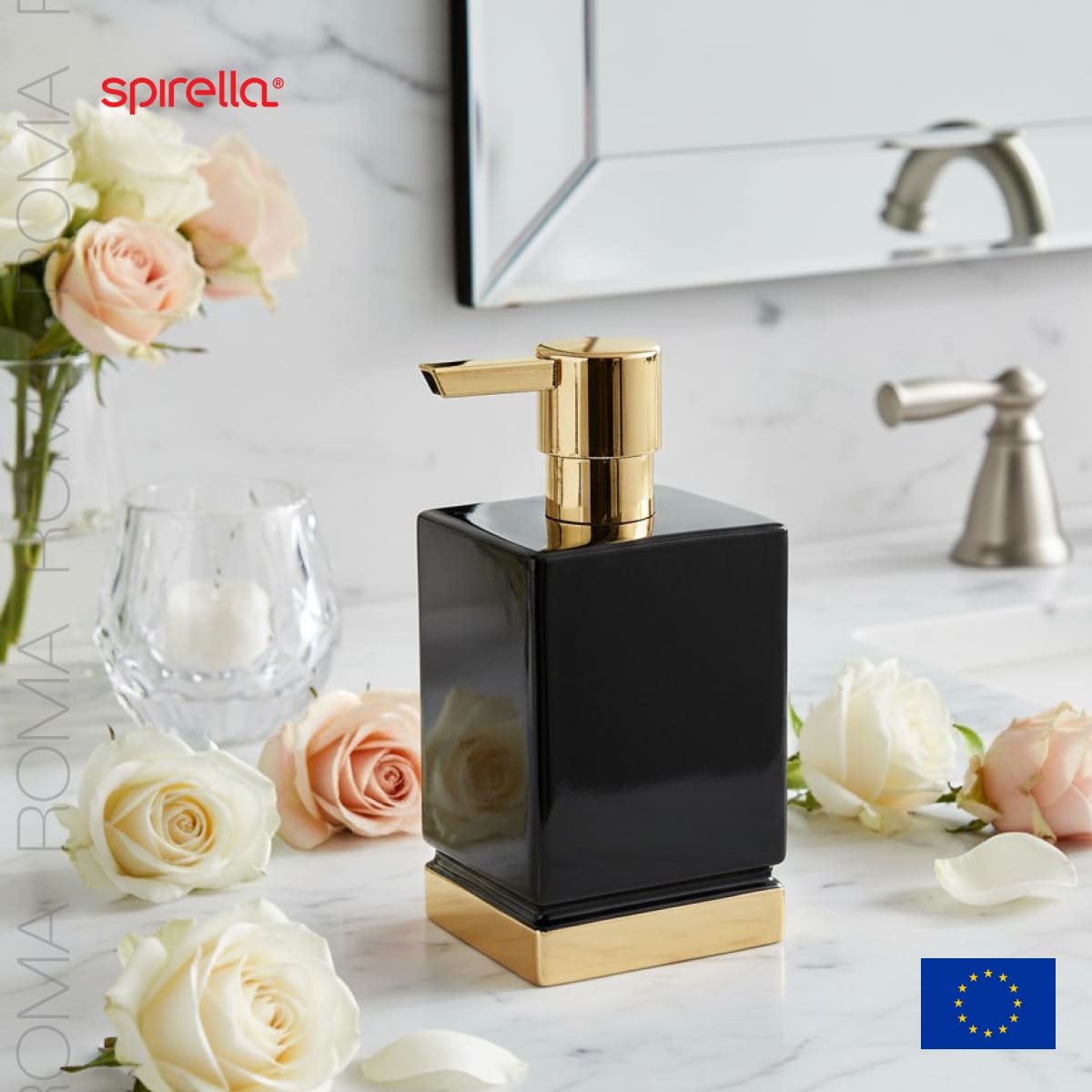 Дозатор для жидкого мыла Spirella Roma, черный