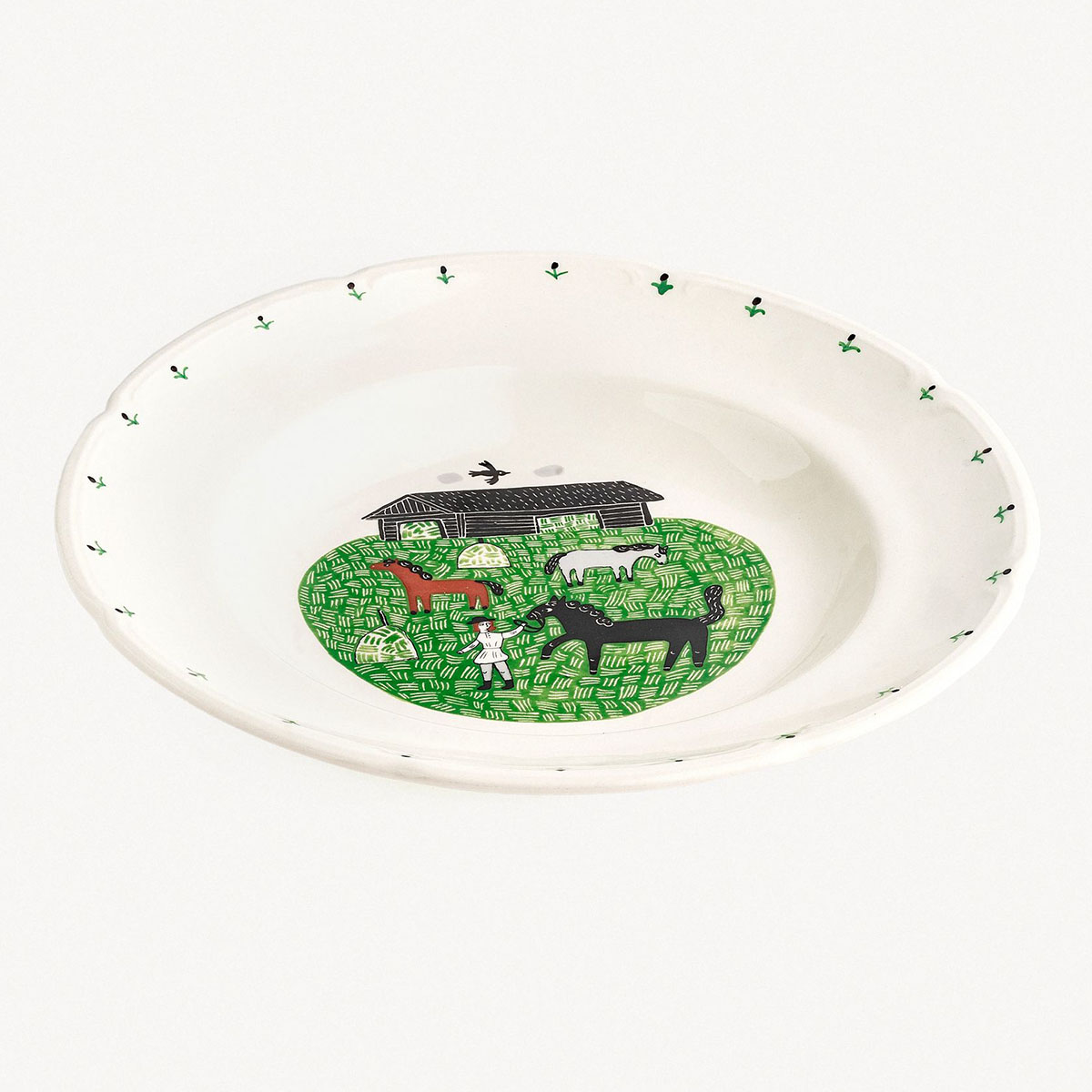 Тарелка суповая Дымов Керамика Огород Уткина Конь