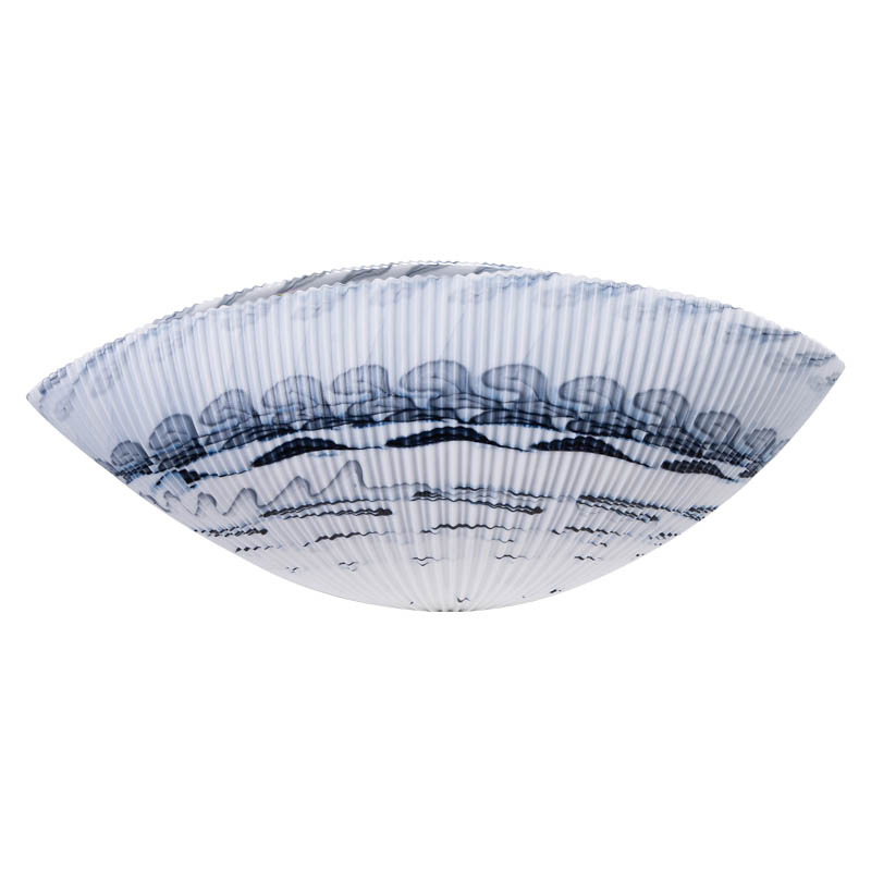 Блюдо декоративное Yalos Shell, цвет белый с черными нитями