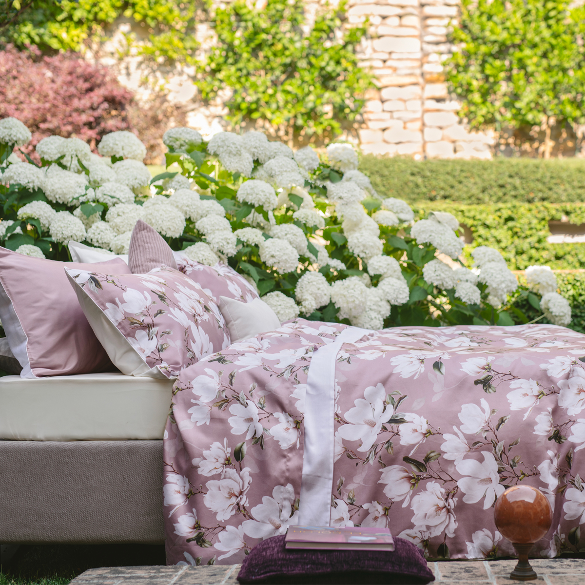 Комплект постельного белья евро Emanuela Galizzi Lavinia 2541, сиреневый, белый