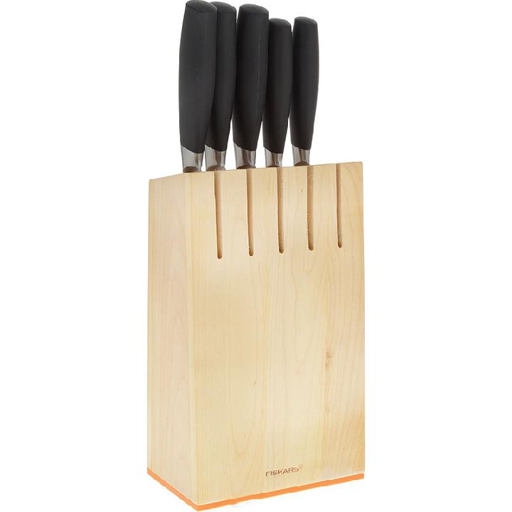 Набор кухонных ножей Fiskars Functional Form +, 5 предметов в подставке