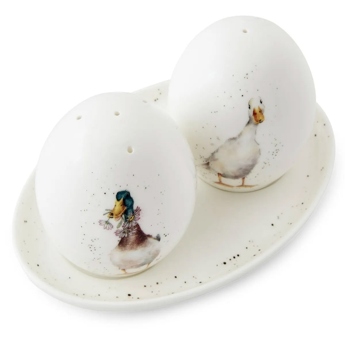 Солонка и перечница на подносе Royal Worcester’s Wrendale Designs Утки 8,5см