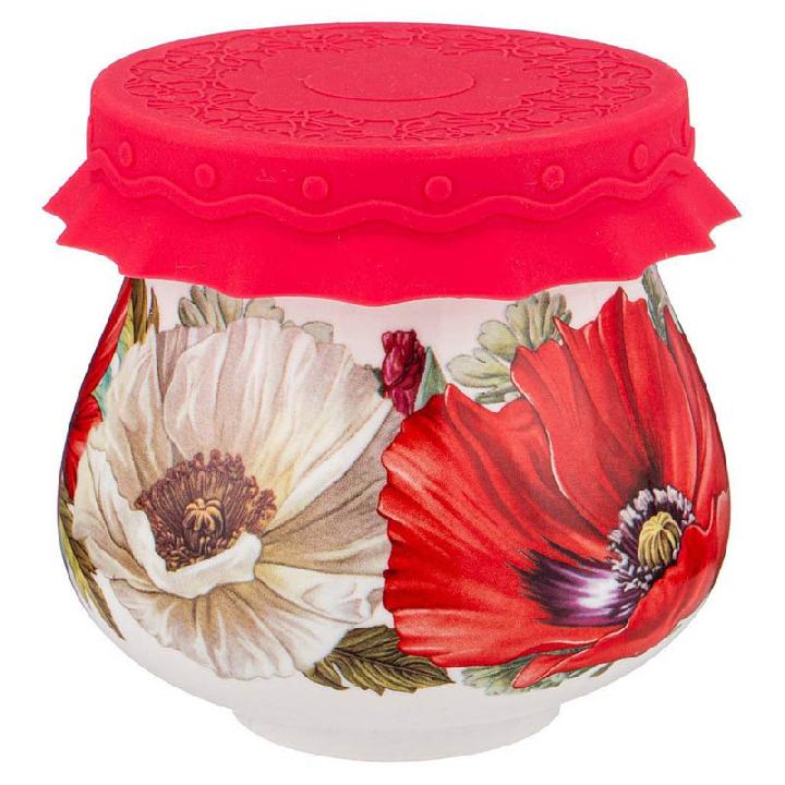 Баночка с силиконовой крышкой Lefard Маки 300мл