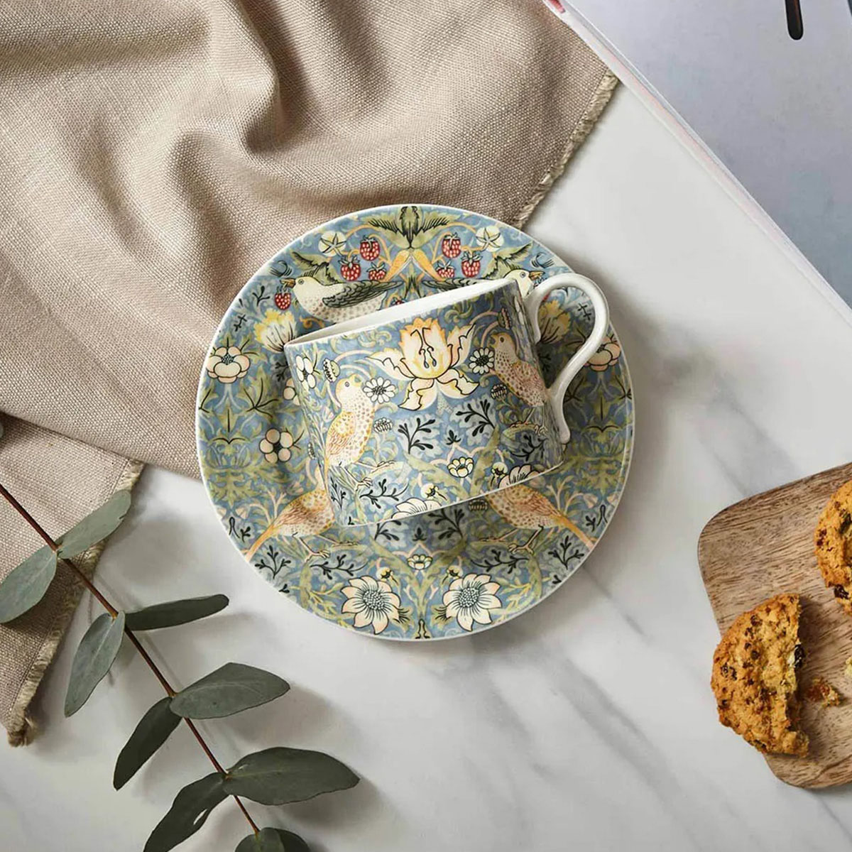 Пара чайная Spode Morris & Co Strawberry Thief