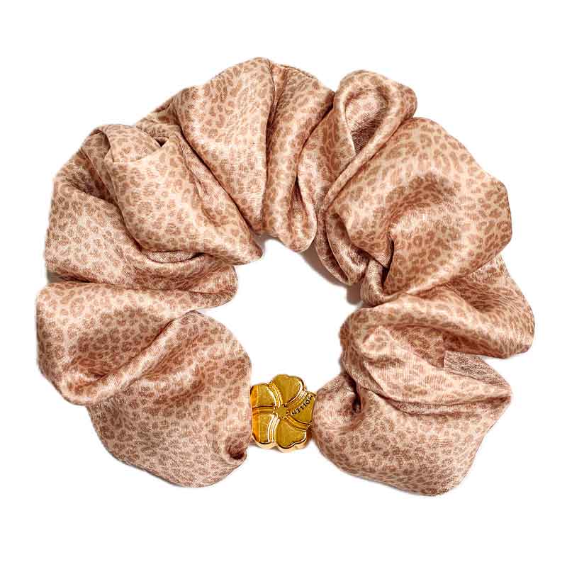 Шелковая резинка для волос Mollen Фелина бежевая