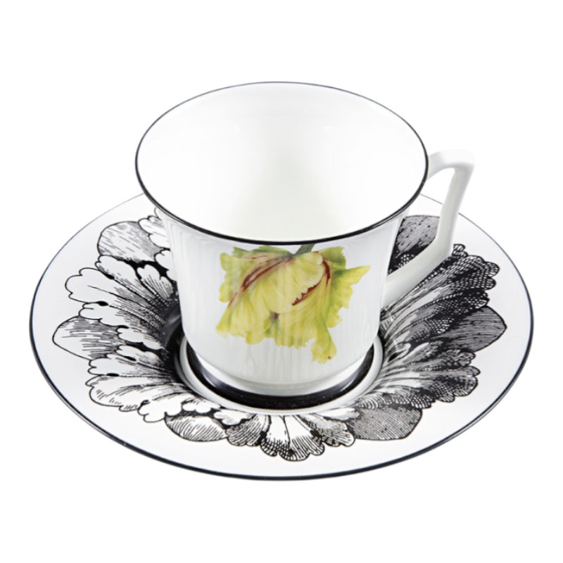 Чайная пара Императорский фарфоровый завод Сысоев Волшебный сад II