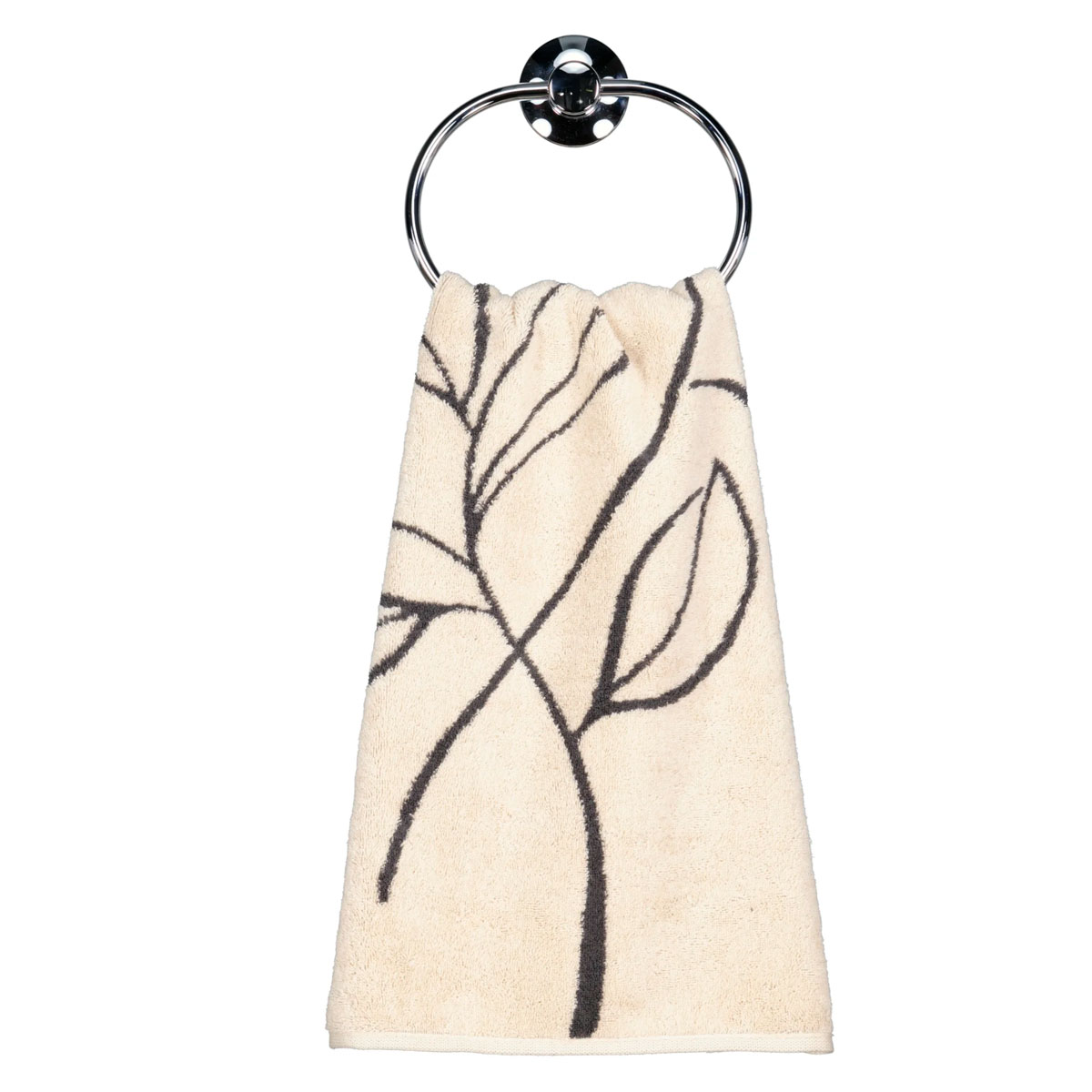 Полотенце махровое Cawo Floral 70x140см, цвет бежевый