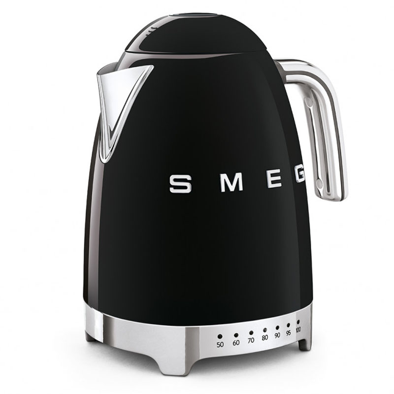 Чайник электрический Smeg 50’s Style с регулируемой температурой, черный