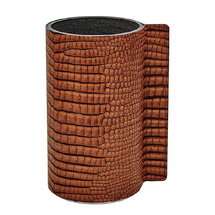 Ваза для цветов LIND DNA CROCO 11x20см, цвет коричневый