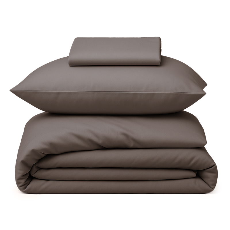 Комплект постельного белья семейный Mollen Premier, кофейный