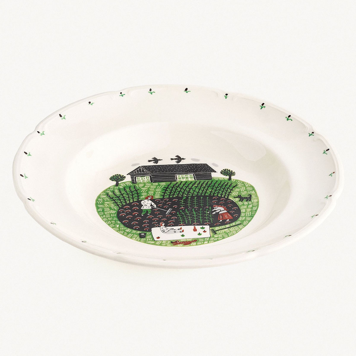 Тарелка суповая Дымов Керамика Огород Уткина Жатва