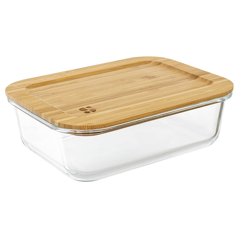 Набор контейнеров для запекания и хранения Smart Solutions Eco Store с крышками из бамбука, 3шт