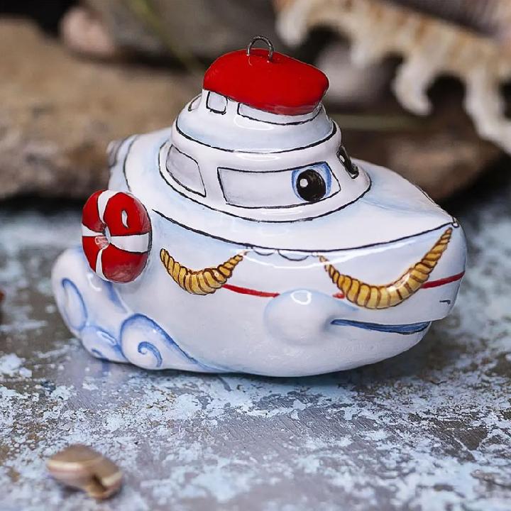 Елочная игрушка Ярославская Керамическая Мануфактура Ретроштучки. Катерок