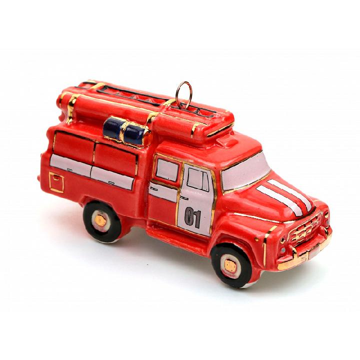 Елочная игрушка Фарфоровая мануфактура Пожарная машина