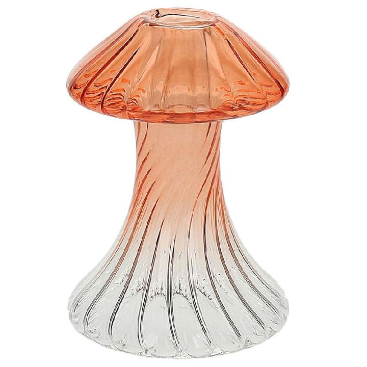 Подсвечник Andrea Fontebasso Glass Design Mushroom 13см, оранжевый