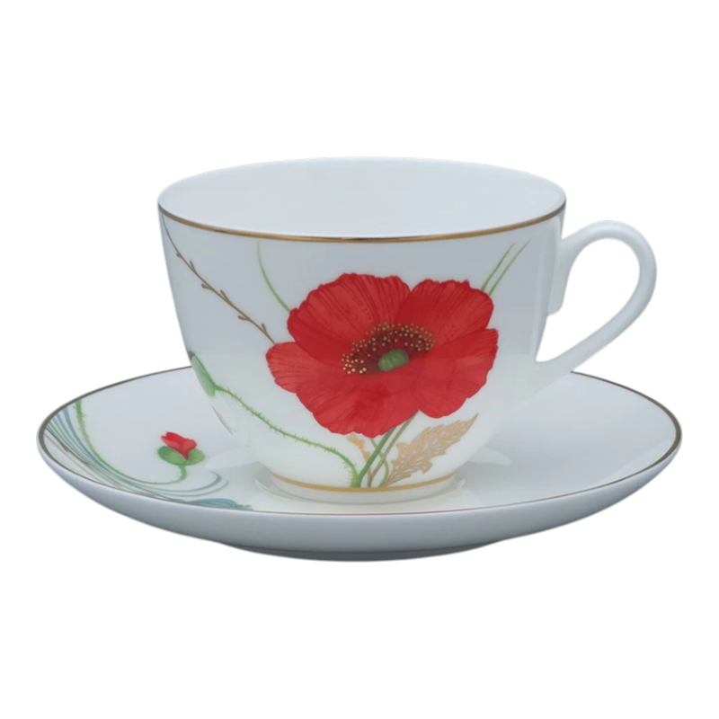 Пара чайная Императорский фарфоровый завод Маки