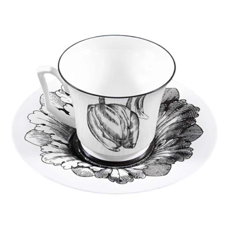 Чайная пара Императорский фарфоровый завод Сысоев Волшебный сад I