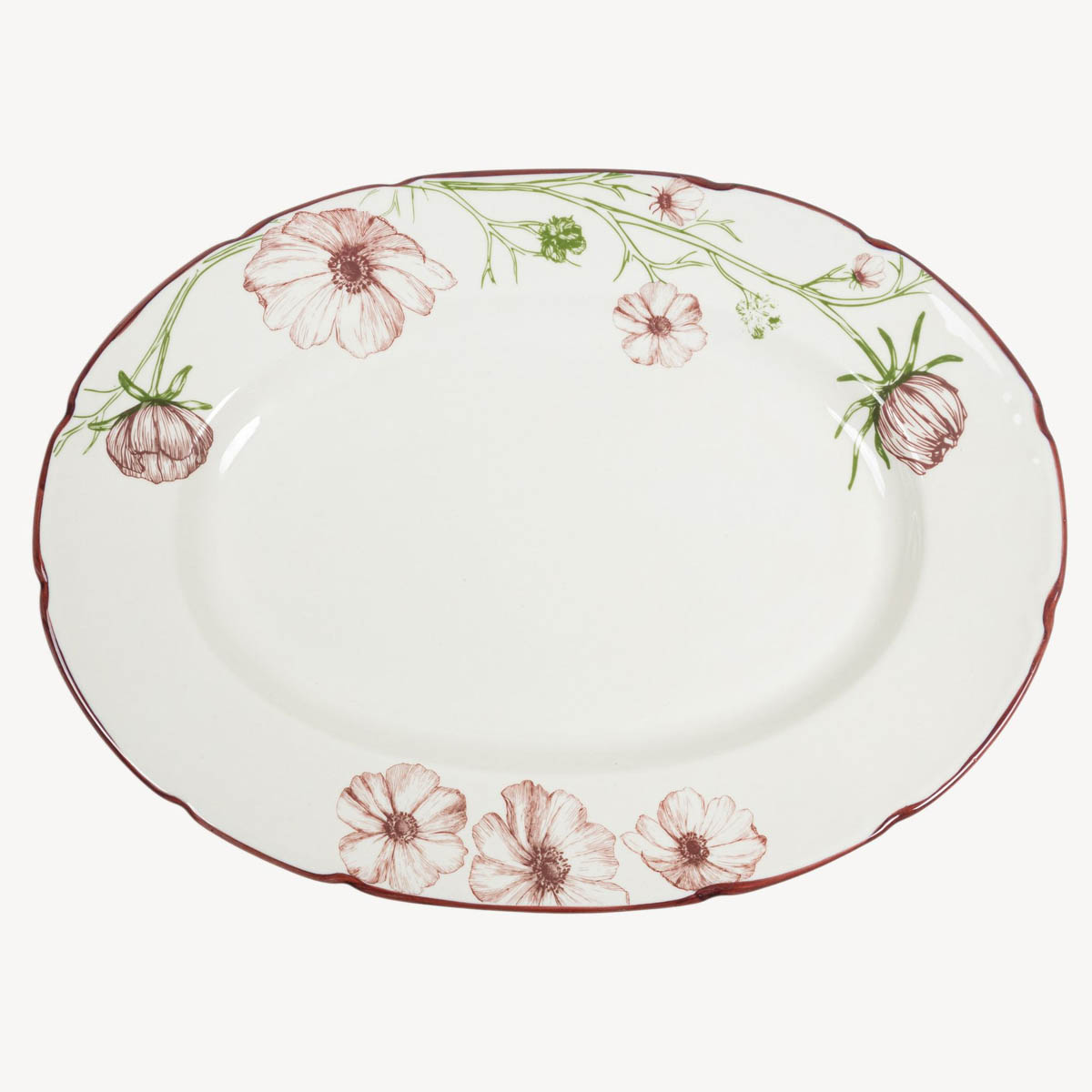 Блюдо овальное Дымов Керамика Космея Утро 07.00