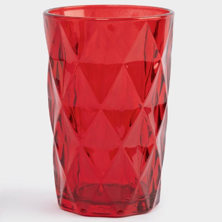 Стакан Anna Lafarg Еловые Ветки 340мл, красный