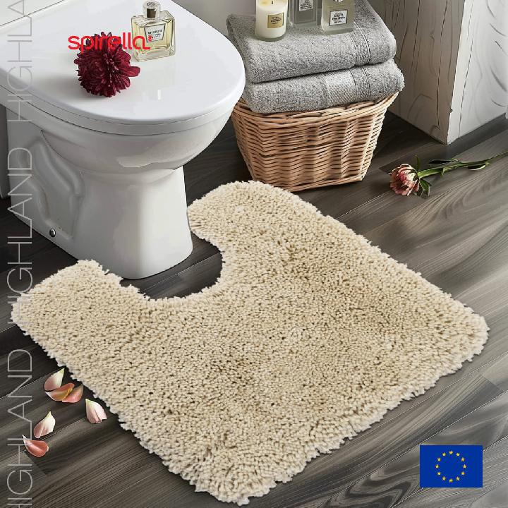 Коврик для туалета 55x55см Spirella Highland, натуральный