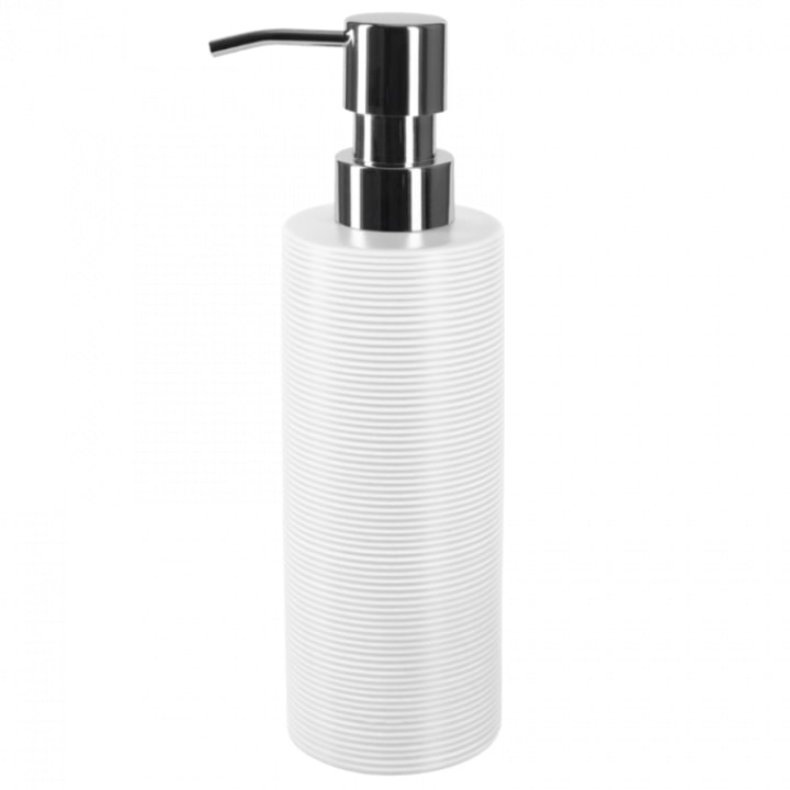 Дозатор для жидкого мыла Spirella Tube-Ribbed, белый