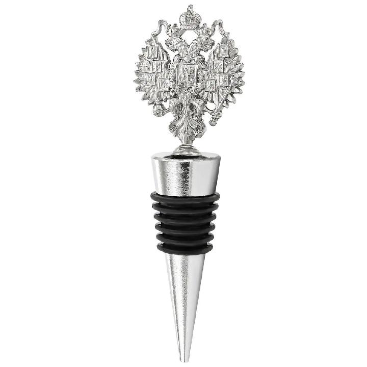 Пробка для бутылки Кольчугинский Мельхиор Герб РФ никель