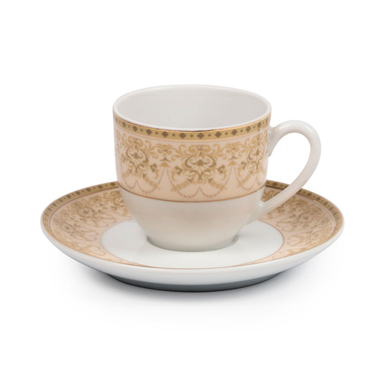 Чашка кофейная с блюдцем La Maree Tiffany or 100мл